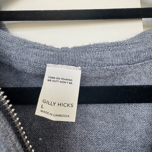 Zip-Up Blue Sweater - Hollister - Picture 2 of 3